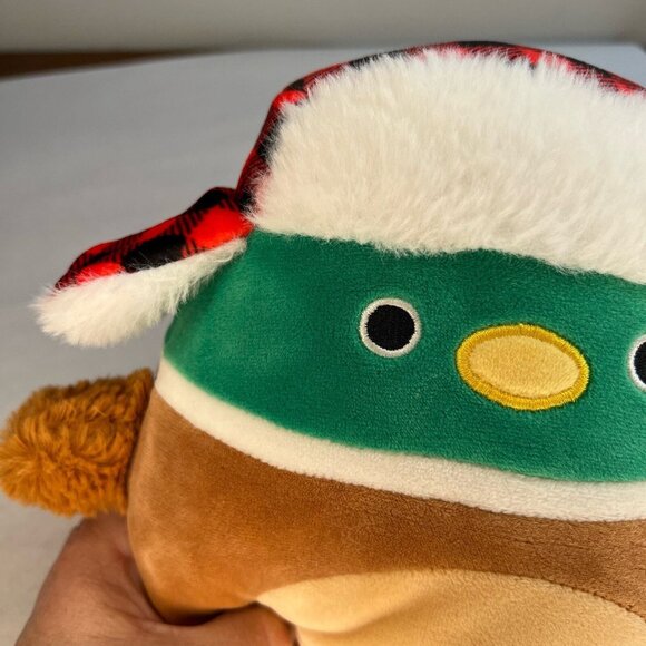 Squishmallow Avery Mallard Duck Winter Trapper Hat Christmas Plush - Picture 4 of 11